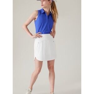Athleta Women's White Fairway Golf Skort 16"‎  Tennis Athleisure Size Small